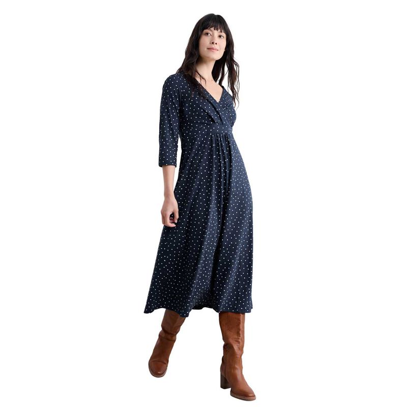 Seasalt Cornwall 3/4 Chapelle Dress Rustic Spot Maritime image number 0